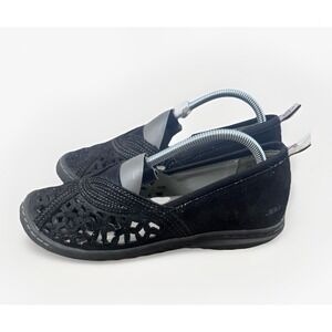 JBU by Jambu Women's Florida Comfort Shoe slip-on Black Shimmer Size 7M